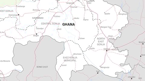 Map of Eastern Ghana