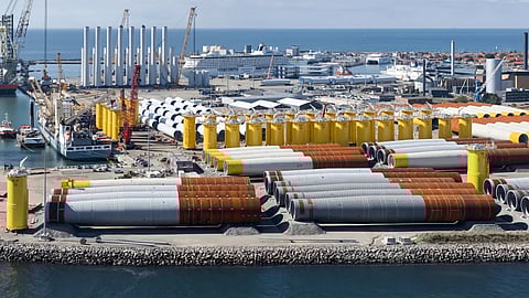 Monopile foundations for installation at the Baltic Power wind farm offshore Poland