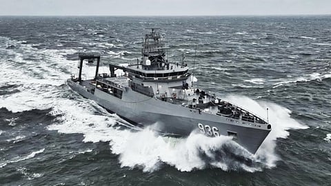 KRI Canopus during sea trials