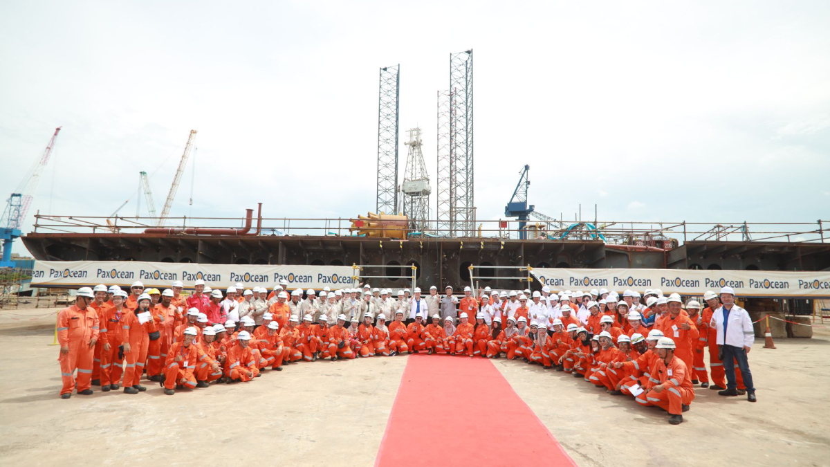 Keel-laying ceremony for Penta-Ocean Construction's new cable laying vessel