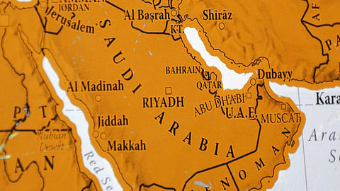 Map of Saudi Arabia and UAE