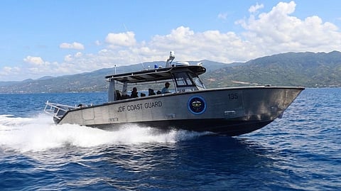 A Jamaica Defence Force Coast Guard 36-foot interceptor