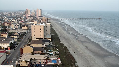 A portion of Myrtle Beach, South Carolina, US