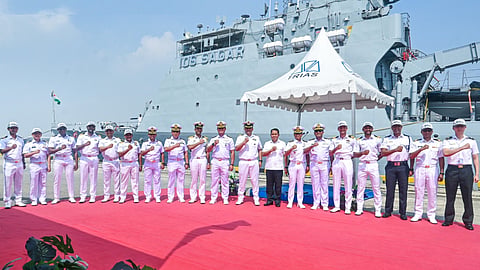 The Indian Navy Saryu-class patrol vessel INS Sunayna following her arrival in Jakarta as part of IOS Sagar, April 22, 2026.