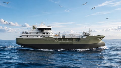 Rendering of a Pelican Aqua wellboat