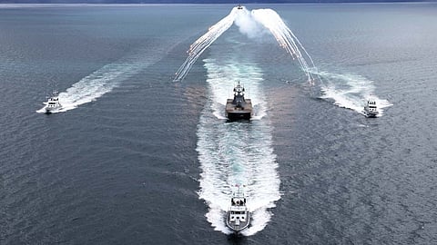 British and Norwegian naval assets during Exercise Tamber Shield, 2026