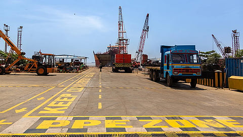 A GMS ship recycling yard
