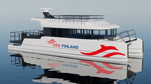 Rendering of FRS Finland's electric ferry, which is scheduled to enter service in September 2027