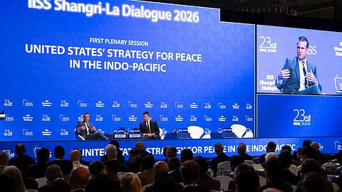 US Secretary of War Pete Hegseth address the 2026 Shangri-La Dialogue