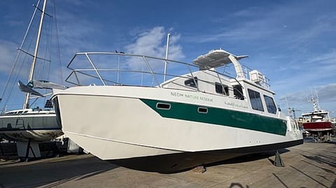 Neom's new 16-metre hybrid dive boat built by Moggaro Aluminium Yachts