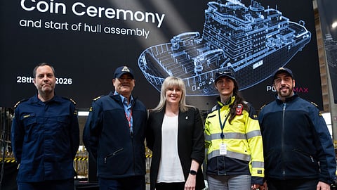 Keel-laying ceremony for the future Canadian Coast Guard heavy icebreaker CCGS Arpatuuq at Helsinki Shipyard, May 28, 2026