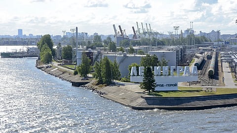 Tank farm at the Port of Saint Petersburg