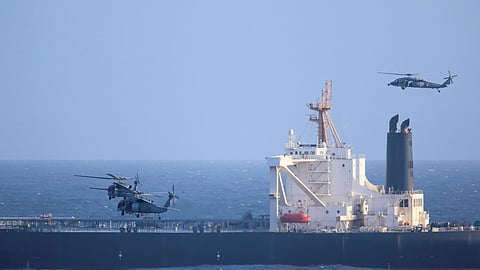 US forces board the sanctioned tanker Davina in the Indian Ocean