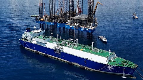 Rendering of New Fortress Energy's Fast LNG installation, FLNG 1, off Altamira, Mexico
