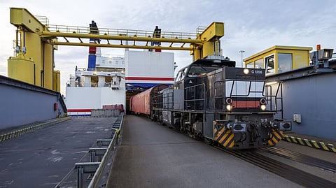 Rail ferry operations on Stena Line's Trelleborg-Rostock route