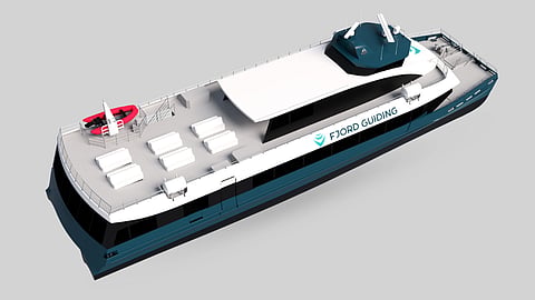 Rendering of Fjord Shuttle's new 292-passenger hybrid electric tour boat