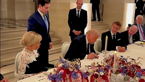 US President Donald Trump signing memorandum of understanding with Iran to end war