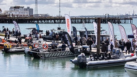 Boats on display during day one of Seawork, June 9, 2026