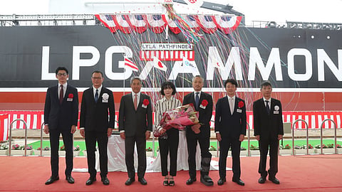 Naming ceremony of Lyla Pathfinder, NYK's new LPG carrier, July 7, 2026