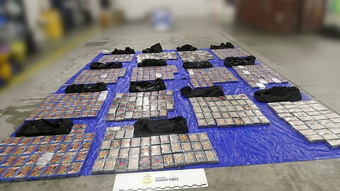 The seized cocaine totalling 534 kg