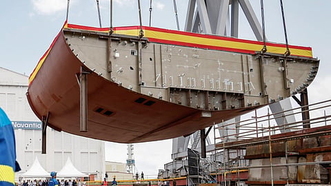 Laying of the keel of the Spanish Navy F110-class frigate Menéndez de Avilés