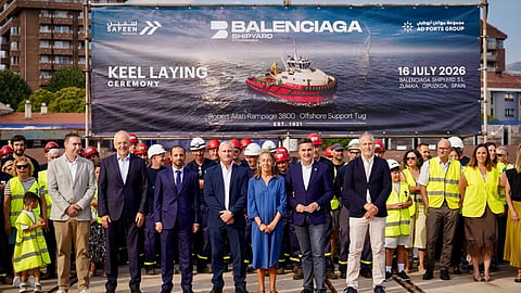 Keel-laying ceremony for the new offshore support tug, July 16, 2026