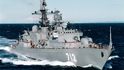The Russian Navy frigate Neutrashimy