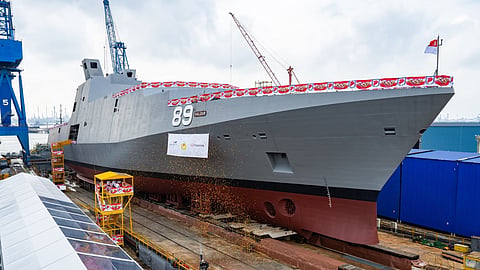 Launching ceremony for the Republic of Singapore Navy's second Victory-class multi-role combat vessel, July 23, 2026