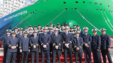 Delivery ceremony of CMA CGM Pantheon