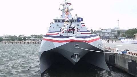 Commissioning ceremony of ROCS Tan Chiang, the Republic of China Navy's eighth Tuo Chiang-class catamaran corvette, July 24, 2026