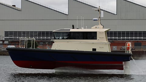 Pilot boat equipped with Artemis Technologies' electric hydrofoiling system