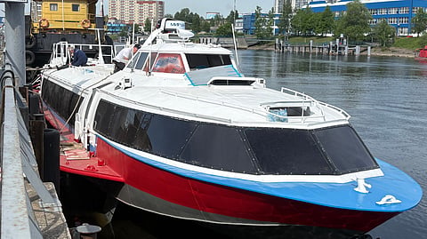 The refurbished Project 352 hydrofoil ferry Voskhod-50