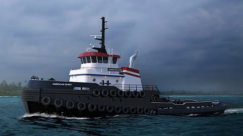 Rendering of a 120-foot tug
