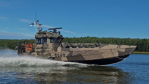 A 14-metre troop transport boat