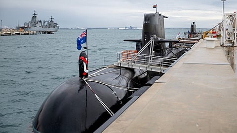 The Royal Australian Navy Collins-class submarine HMAS Dechaineux