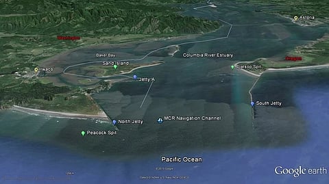 Mouth of the Columbia River jetty system