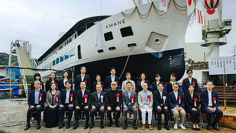 Naming and launching ceremony of NYK's Tokyo Bay cruise ship Amane, September 11, 2026