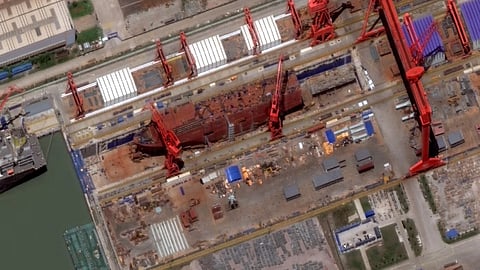 Satellite photograph of the suspected drone mothership