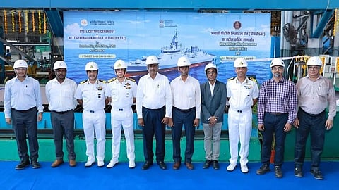Steel-cutting ceremony for the second next-generation missile vessel being built by Cochin Shipyard for the Indian Navy, September 17, 2026