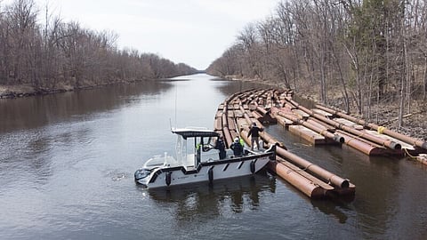 New York Power Authority workboat demonstrator fitted with Photon Marine electric outboards