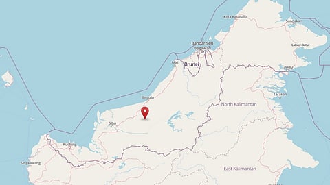 Map of Sarawak, Malaysia