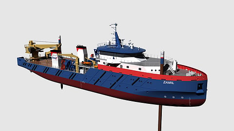 Rendering of the shallow-draught DSV