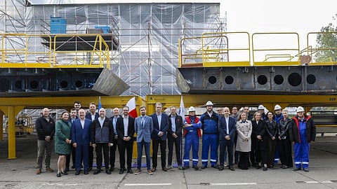 Keel laying ceremony of the fourth and fifth vessels in CMAL's new series of Ro-Pax ferries