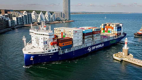 DP World London, a container vessel owned by Elbdeich Reederei and chartered by DP World's Unifeeder division (representative photo only)