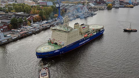 The Russian diesel-electric icebreaker Viktor Chernomyrdin