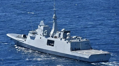 The French Navy guided-missile frigate Languedoc