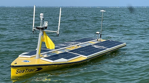 A NOAA USV similar to the one involved in a Lake Erie collision with a recreational boat