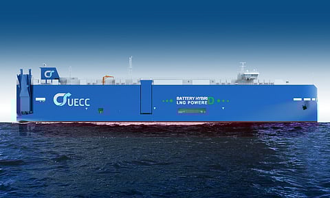 UECC exercises option for third battery hybrid LNG PCTC in series