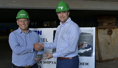 Damen lays keel of new marine aggregates dredger for Hanson