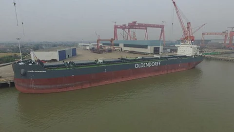 Oldendorff takes delivery of fifth 82,000DWT bulker from Jiangsu Hantong